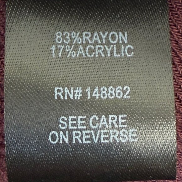 Torrid Fit & Flare Softest Flannel Acrylic Top Women +00 Sassafras Maroon - Picture 7 of 10